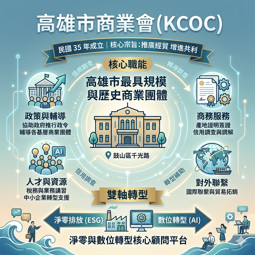 深耕高雄、鏈結國際－高雄市商業總會，您企業轉型的最強後盾