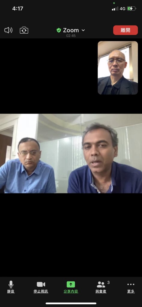 2022/03/21 with Sanjay Rao 討論印度市場合作視訊會議