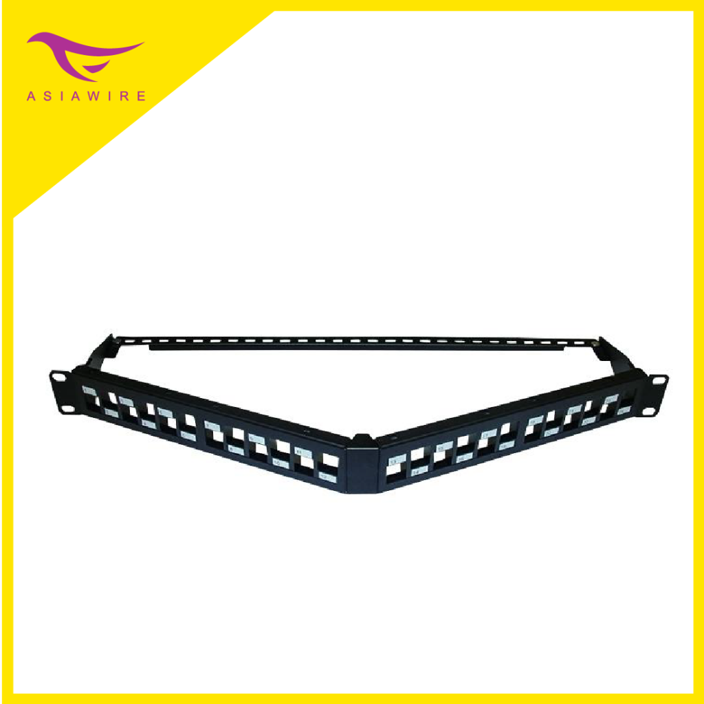 24 Port Angled Patch Panel
