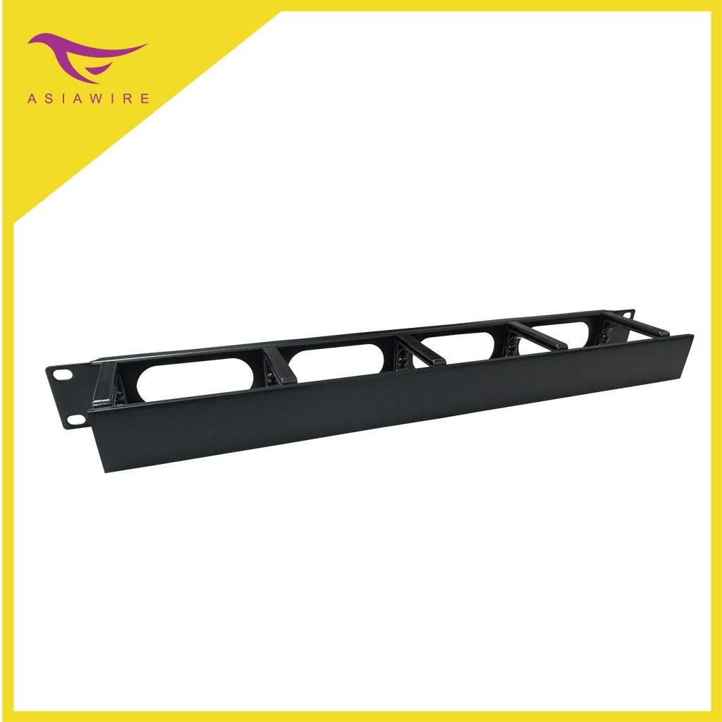 ASIAWIRE 19吋 1U-5扣環式水平理線槽