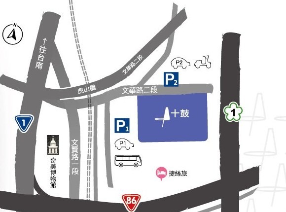 十股停車場指引