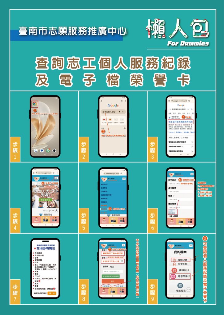 如何當志工及查詢個人服務紀錄及電子榮譽卡？