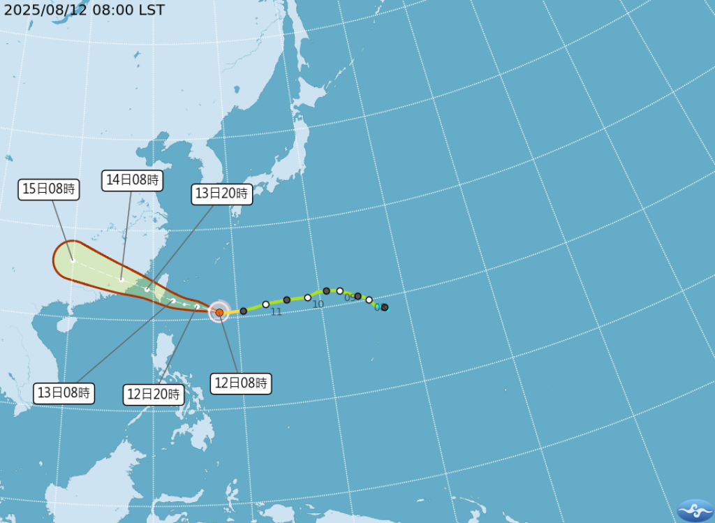 颱風楊柳增強為中度颱風 氣象署預估今晚深夜發海警、明日中午發陸警