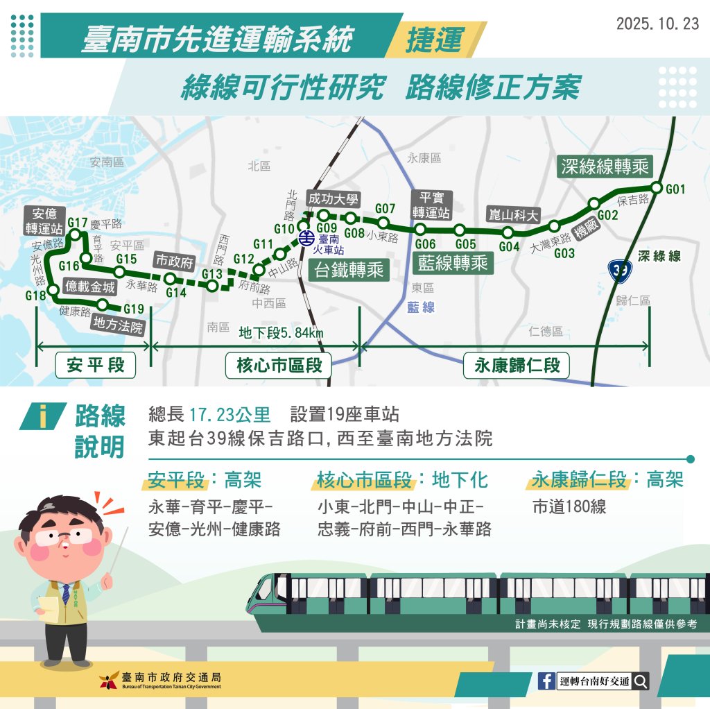 「捷運綠線新規劃出爐　市府加開說明會傾聽地方聲音」