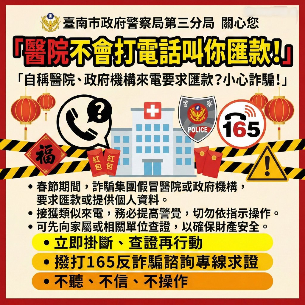 一通電話差點失血！南警識破假醫療費詐騙　即刻攔阻守住積蓄