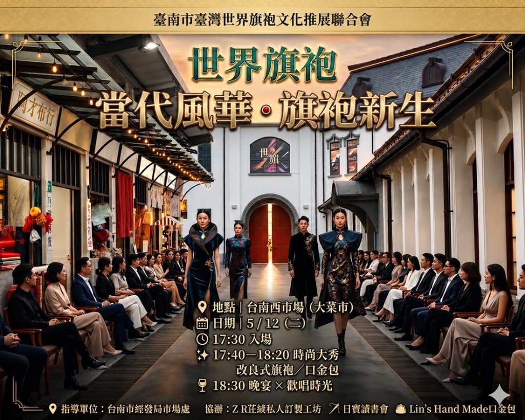 臺南百年西市場化身時尚伸展台 旗袍大秀演繹古蹟新風華