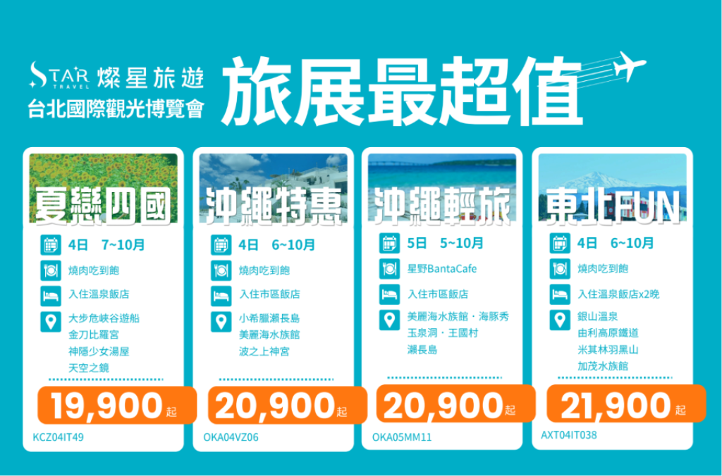 暑假早鳥搶先卡位！燦星旅遊2026TTE旅展祭限定優惠再送限量好禮