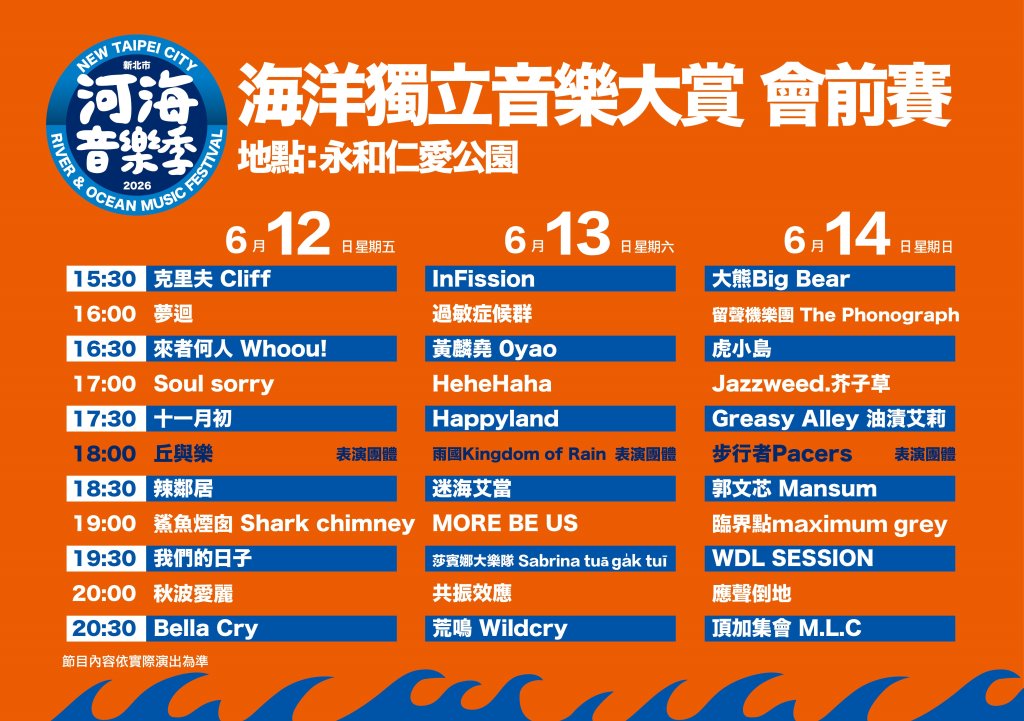 原創新聲樂團匯聚河海舞臺　海洋獨立音樂大賞30強晉級<大和傳媒>