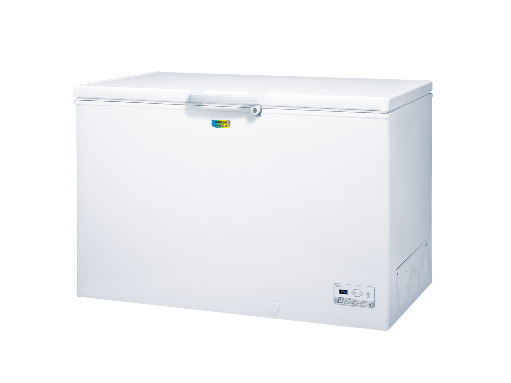 【三洋SANLUX】上掀式變頻直冷冷凍櫃 SCF-V388GE
