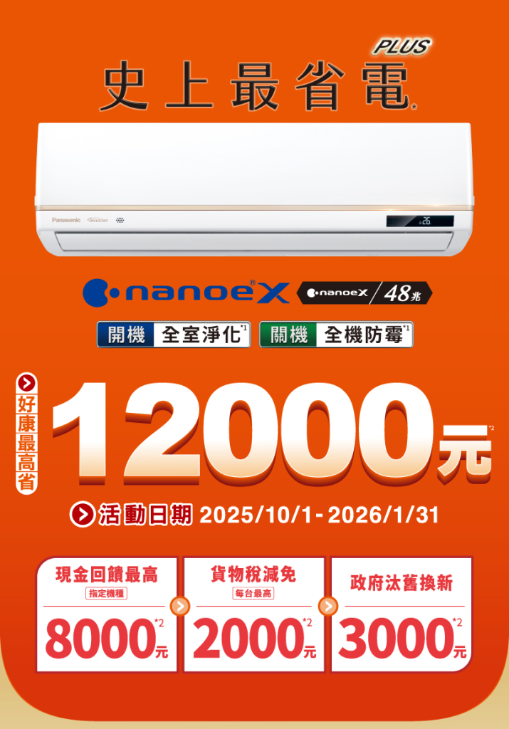國際冷氣好康最高省12000元