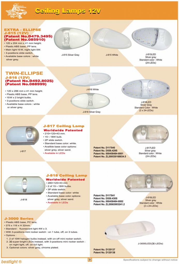 Ceiling Lamps 12V