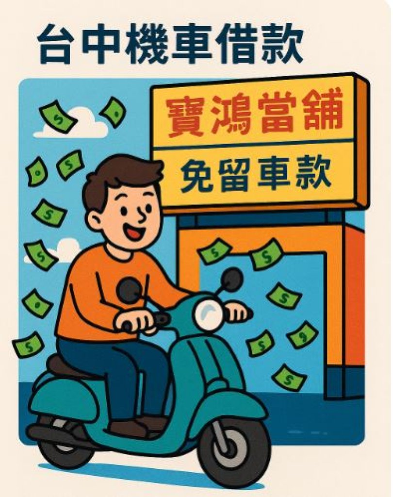 台中北區紓困分期方案借款，台中機車借款免留車！機車就是你的小金庫