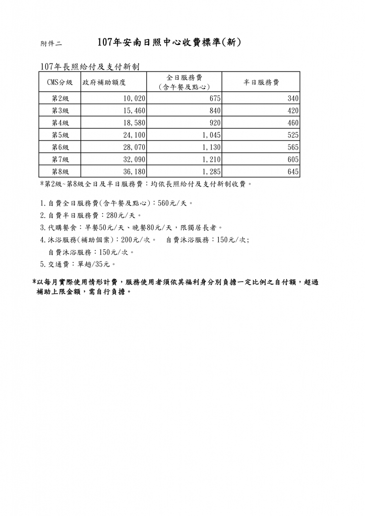 107年長期照顧給付及支付新制說明