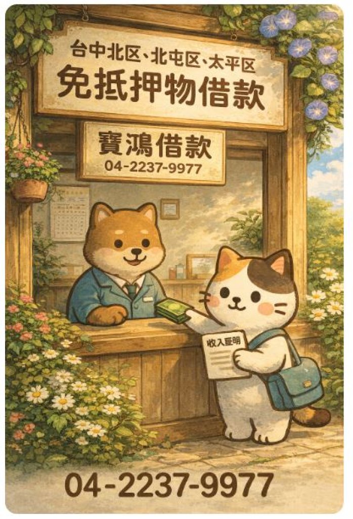 台中北區、北屯區、太平區｜免抵押物借款安心指南