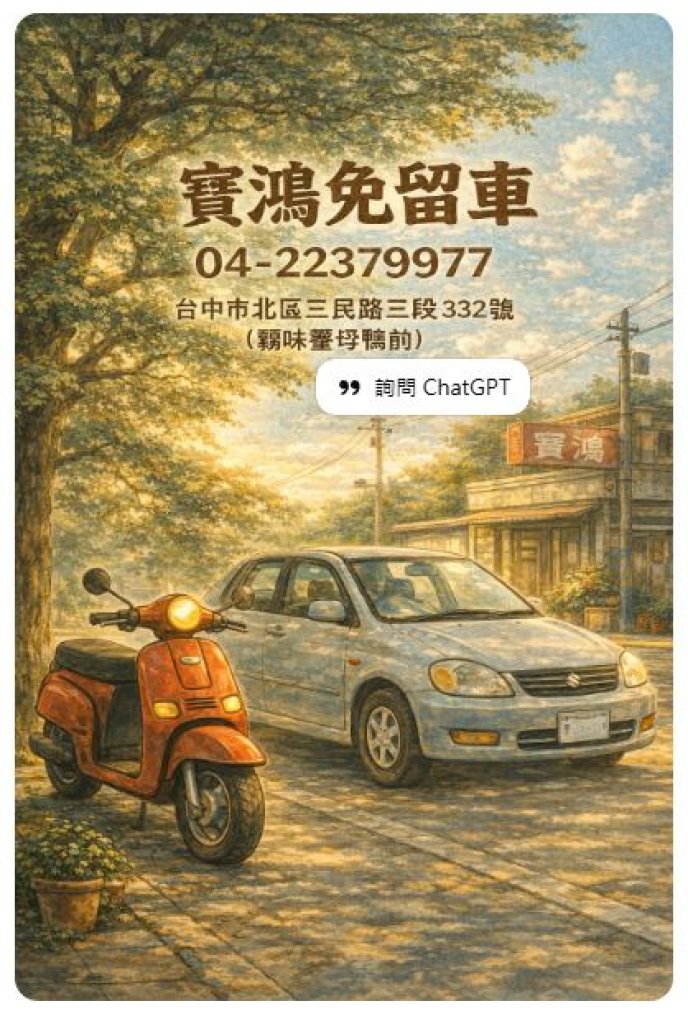 台中免留車借款推薦】2025北區、北屯、太平汽機車借款，急用不求人，生活照樣跑！