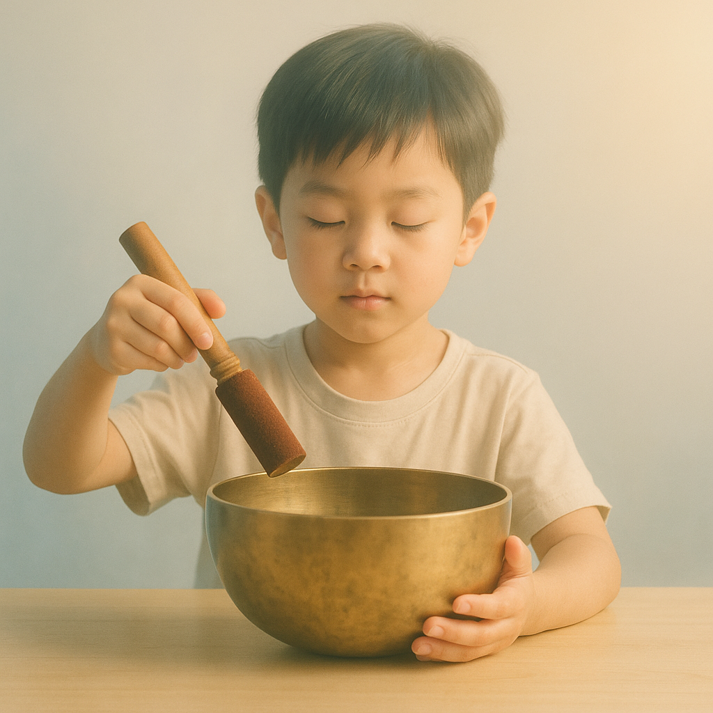 【兒童頌缽課｜聽見自己 × 靜心專注力練習】