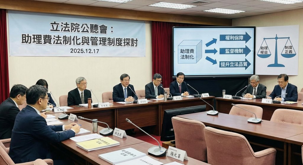 立法院公聽會討論助理費制度 法制化保障助理權利