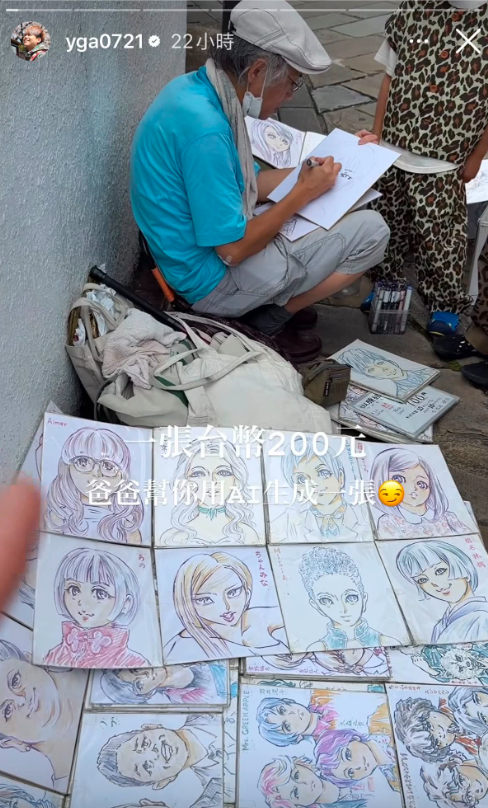 蔡阿嘎用AI比拚畫家的畫引發爭議。（圖／翻攝Threads）
