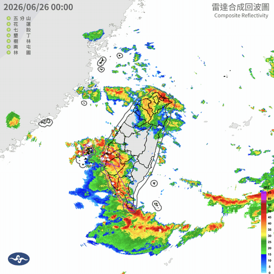 ▲雷達合成回波（圖／中央氣象署）