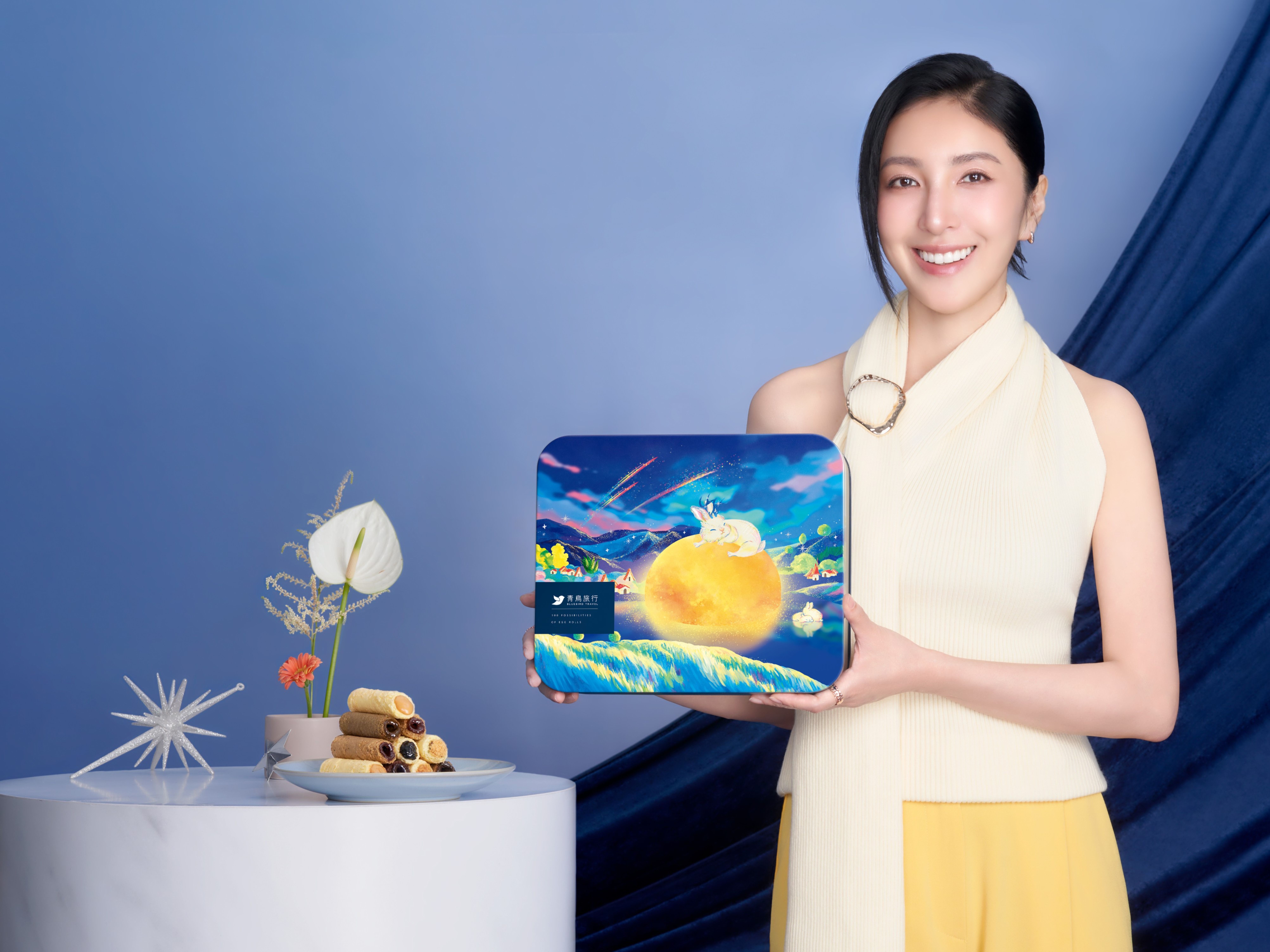 青鳥旅行推出2026中秋限定「織星守月」藝術禮盒，以星空與滿月意象傳遞團圓祝福。（圖／業者提供）
