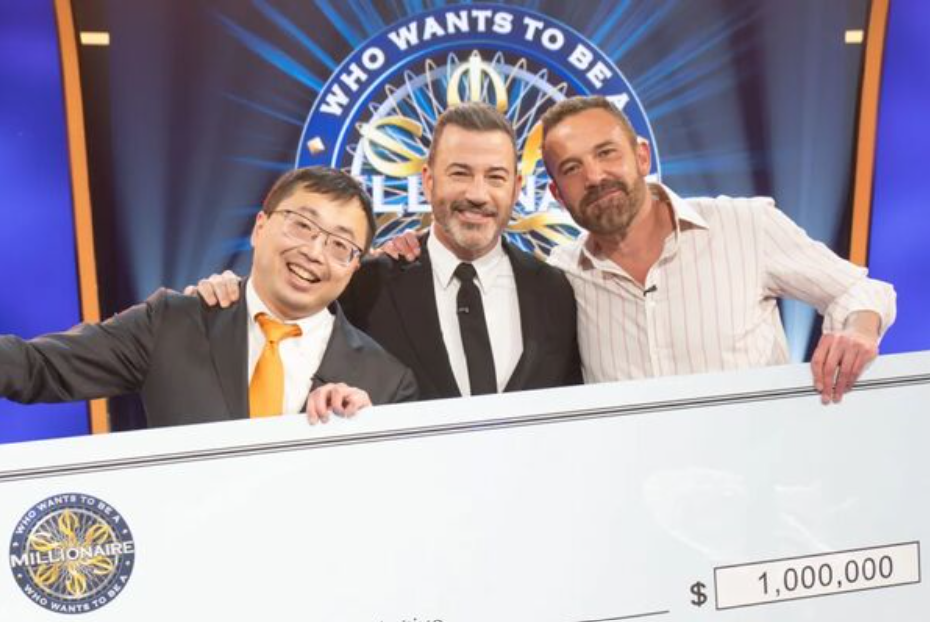 班艾佛列克上益智節目贏走100萬美元獎金,約台幣3200萬。(圖/翻攝X)