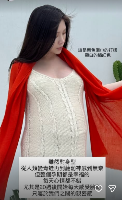鄭家純懷雙胞胎，上圍大升級。（圖／翻攝鄭家純IG）