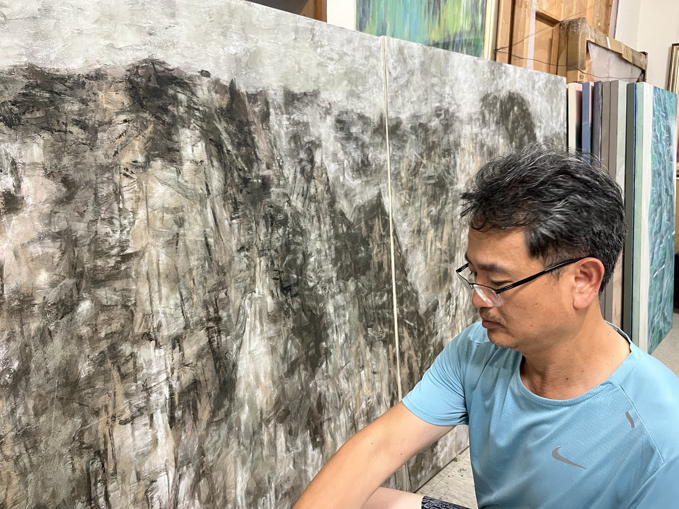 林必强「真景．靜域」臺中登場　睽違六年再辦膠彩畫個展