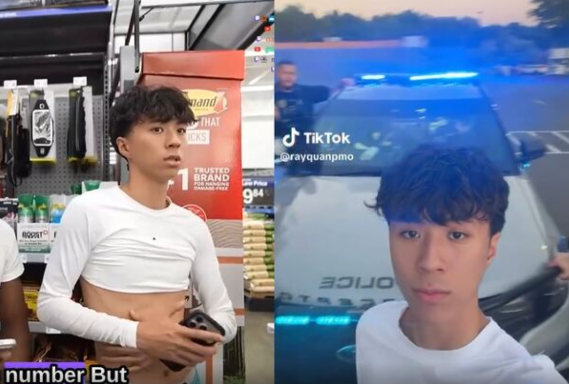 實況主Ray遭警方拘留仍將過程拍片直播。(圖/翻攝X)