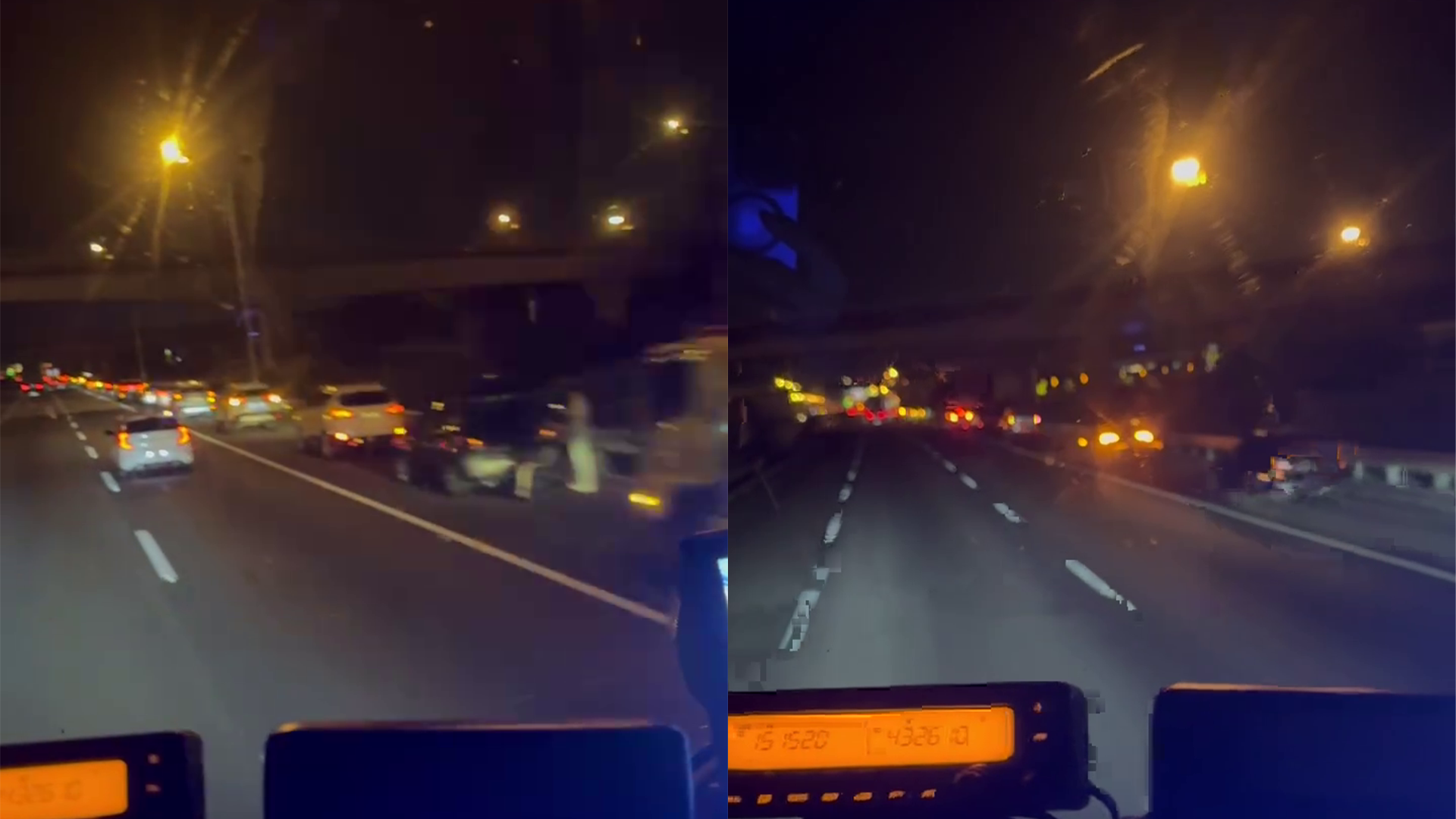 ▲影片中至少30台車停路肩(圖/讀者提供)
