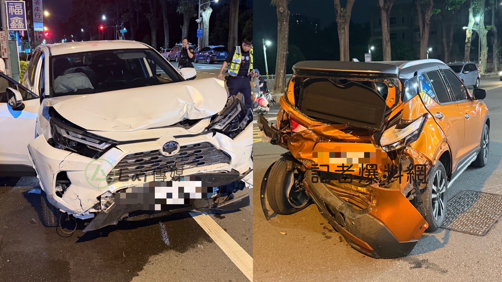 獨／高雄台鐵機廠前嚴重車禍！女駕駛「暴衝50m」撞數車