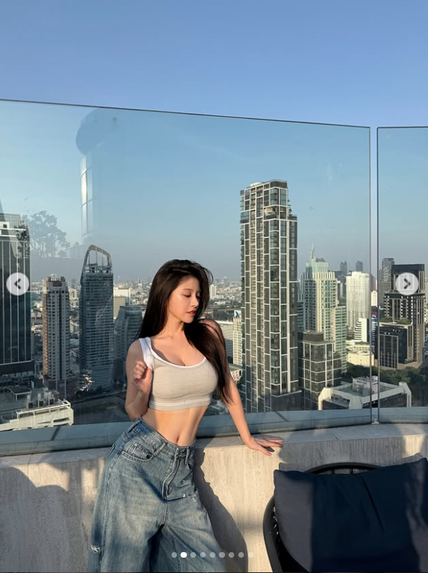 蔡瑞雪在曼谷解放好身材。(圖/翻攝蔡瑞雪IG)