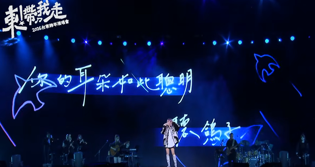 阿妹領軍台東跨年晚會，直播人數飆25萬。（圖／翻攝台東縣政府YouTube）