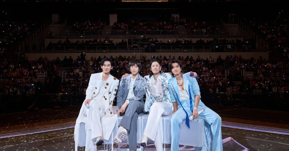 言承旭、吳建豪、周渝民、五月天阿信在成都開唱。(圖/相信音樂提供)