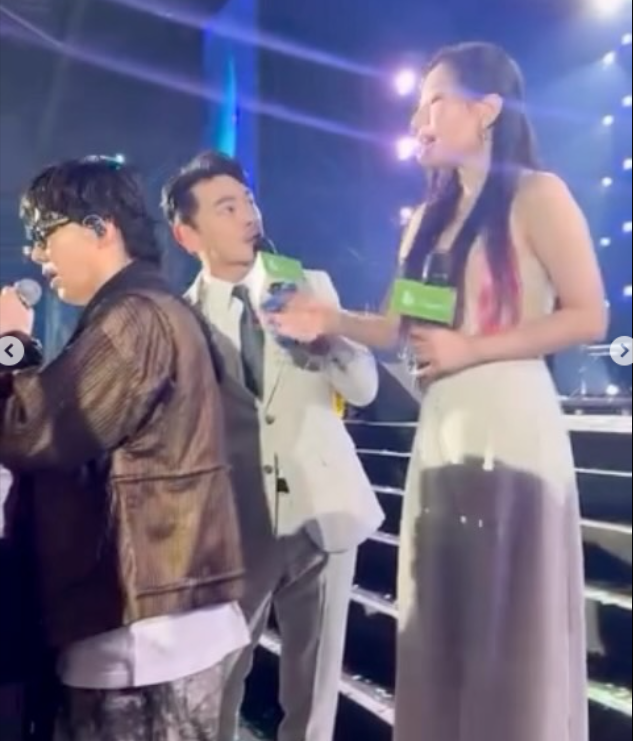 蔡尚樺要扶蕭煌奇卻自己跌倒。(圖/翻攝蔡尚樺IG)