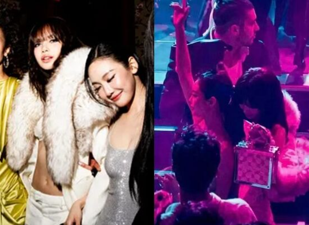 寧寧、Lisa現身紐約夜店，舞台上正表演脫衣秀。（圖／翻攝微博）