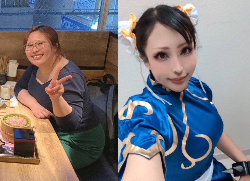 日本媽媽Coser Souu為了扮春麗狂甩28公斤。（圖／翻攝X）