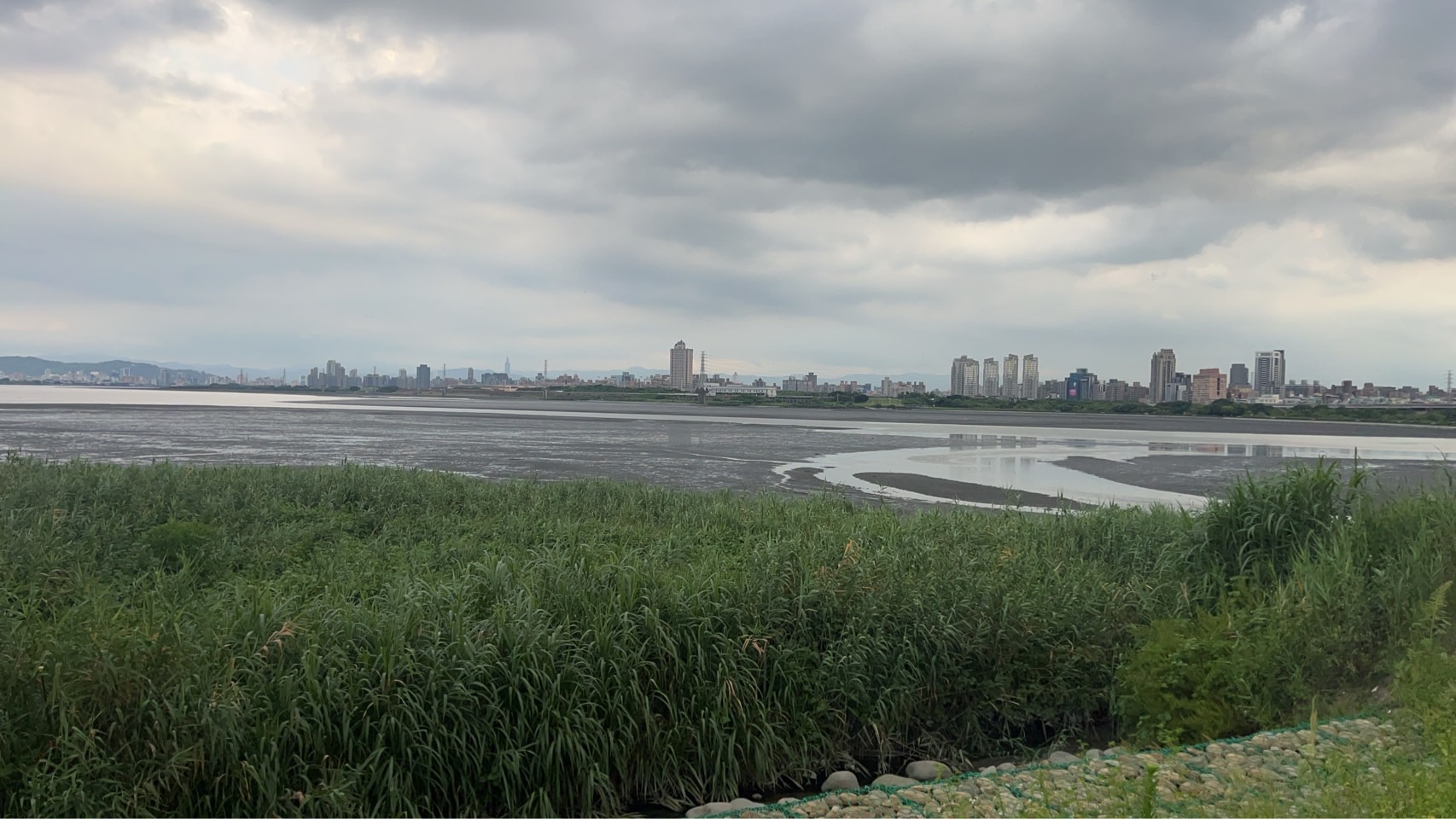 ▲新北市五股區微風運河濕地，昨（23）日16時許驚傳發現1具男性腐屍。(翻攝畫面)