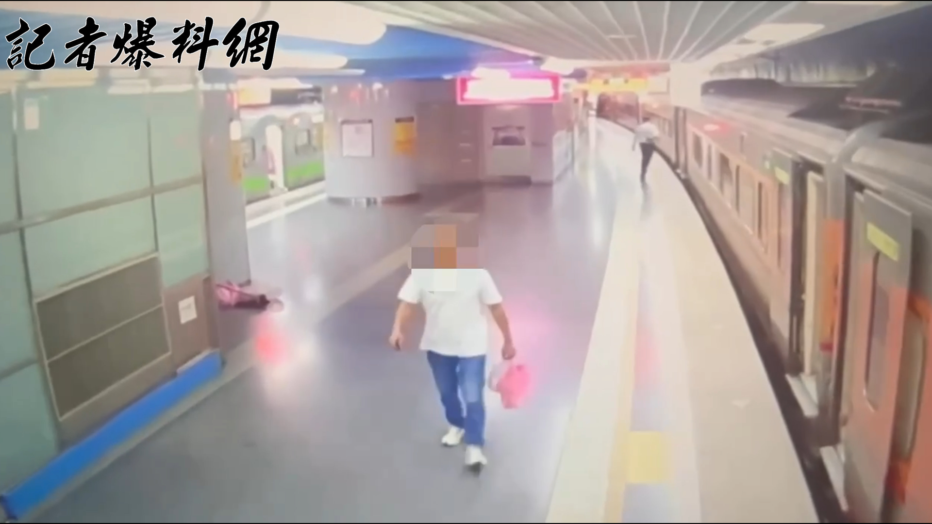 蘆洲槍擊案高姓主嫌搭乘火車逃往基隆。(翻攝畫面)