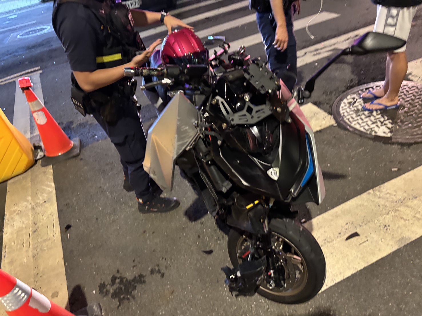 蔡姓男子騎乘的機車。