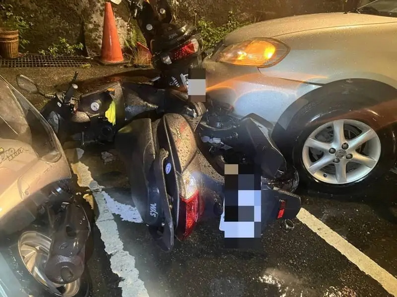 台北市內湖區環山路一帶，昨（7）日晚間18時許傳出連環車禍。