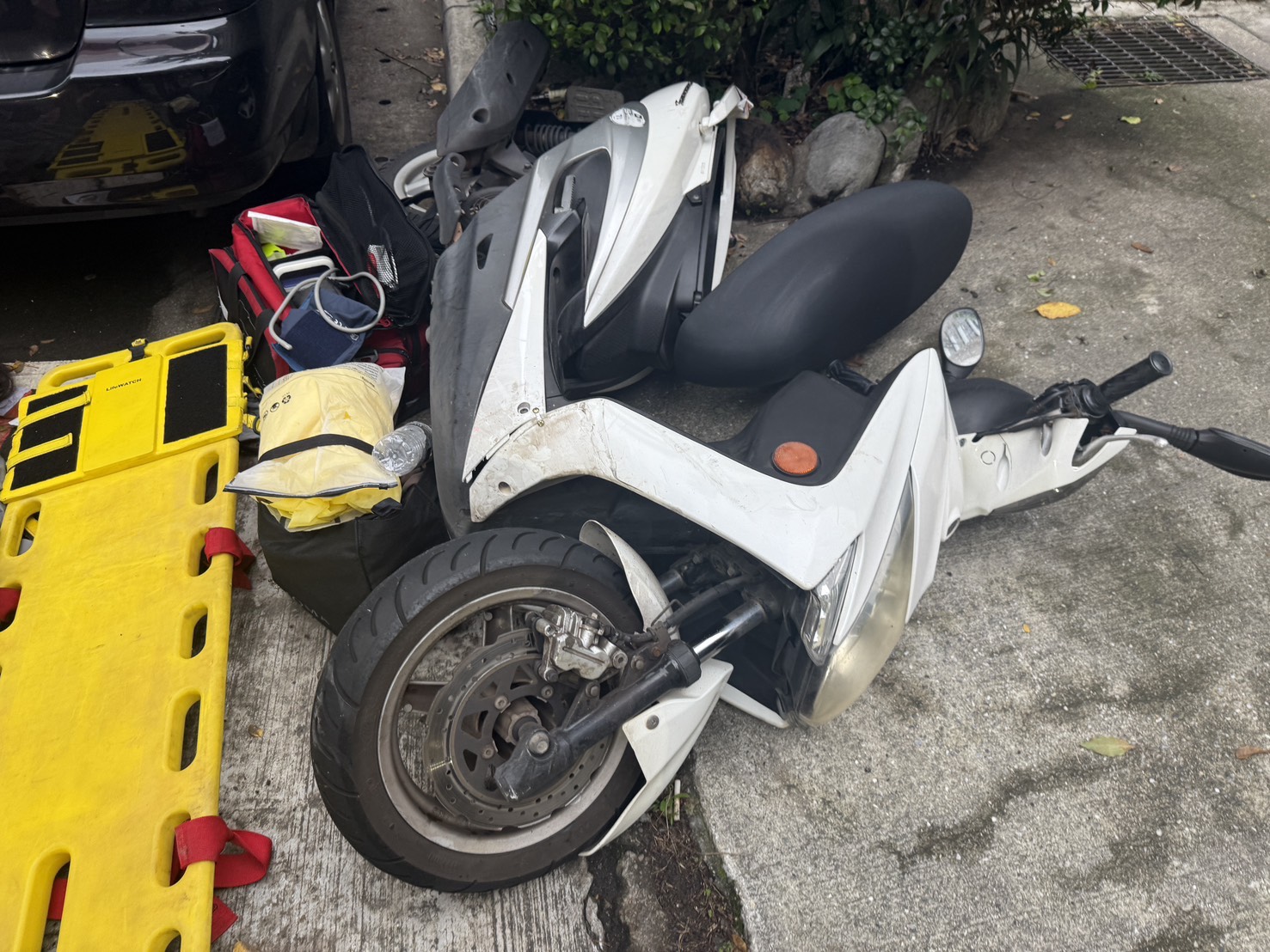 女星顏曉筠騎乘的機車。