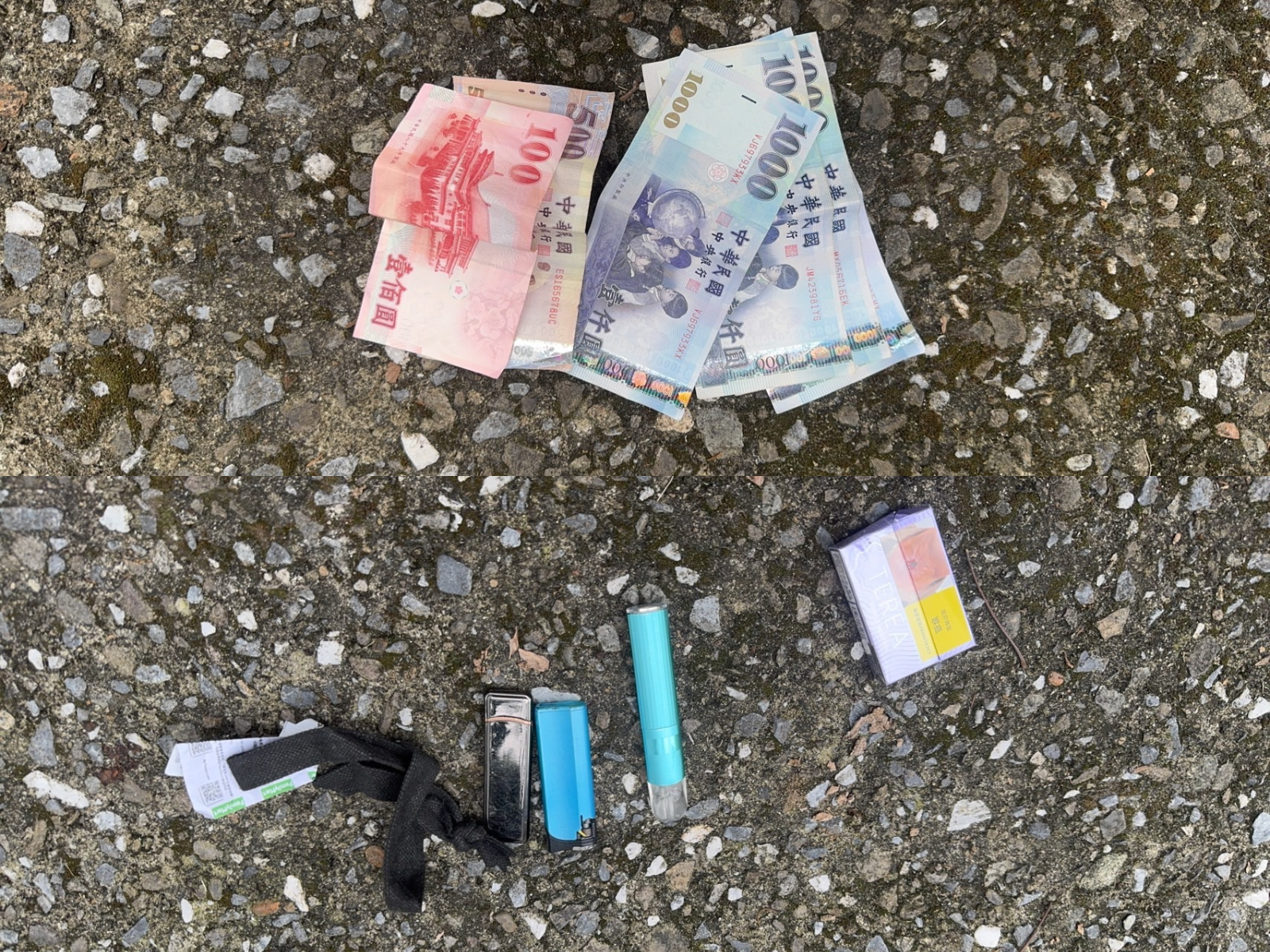 警方在楊嫌身上查扣剩餘贓款4600元以及剛購買的毒品「依托咪酯」(喪屍菸彈)1顆。