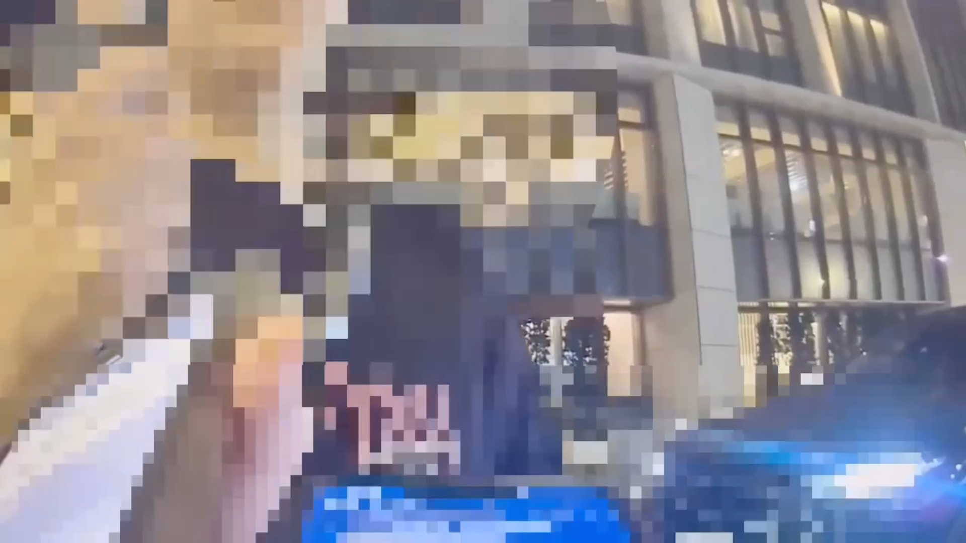 吳女向警方控訴違規停車的姜姓男子意圖開車撞人。