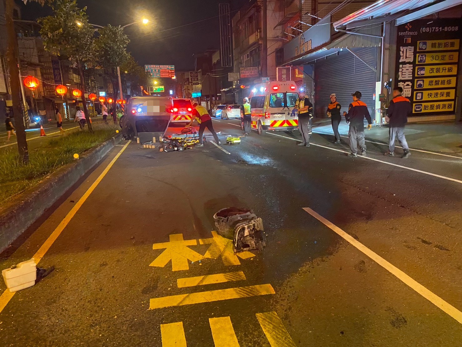 屏東市復興南路一段一帶,昨(14)日深夜23時許傳出死亡車禍。