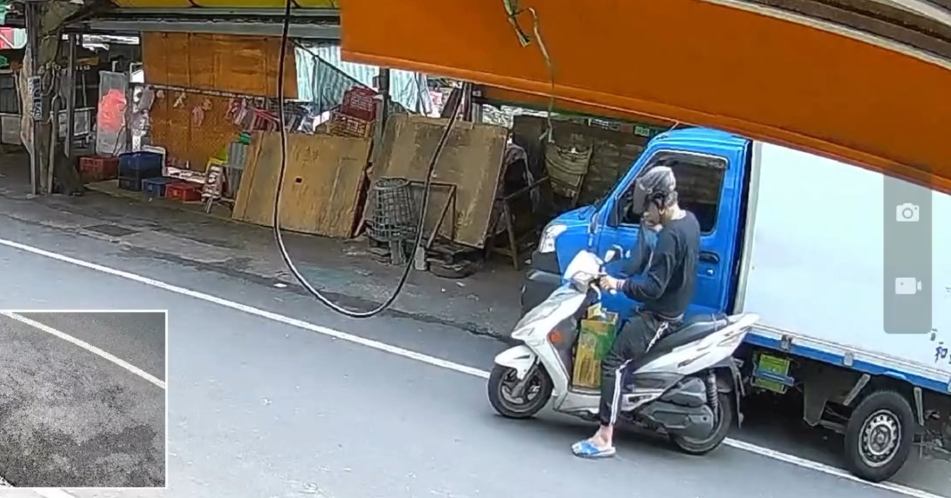 新北市中和區大勇街傳統市場周邊，昨（23）日上午7時許傳出竊盜案。（畫面翻攝自Threads@i_hhsuan）