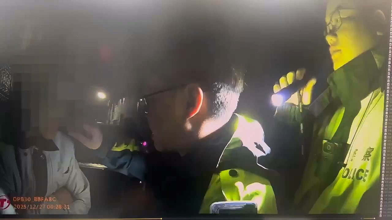 ▲男子是毒駕累犯。（翻攝畫面）