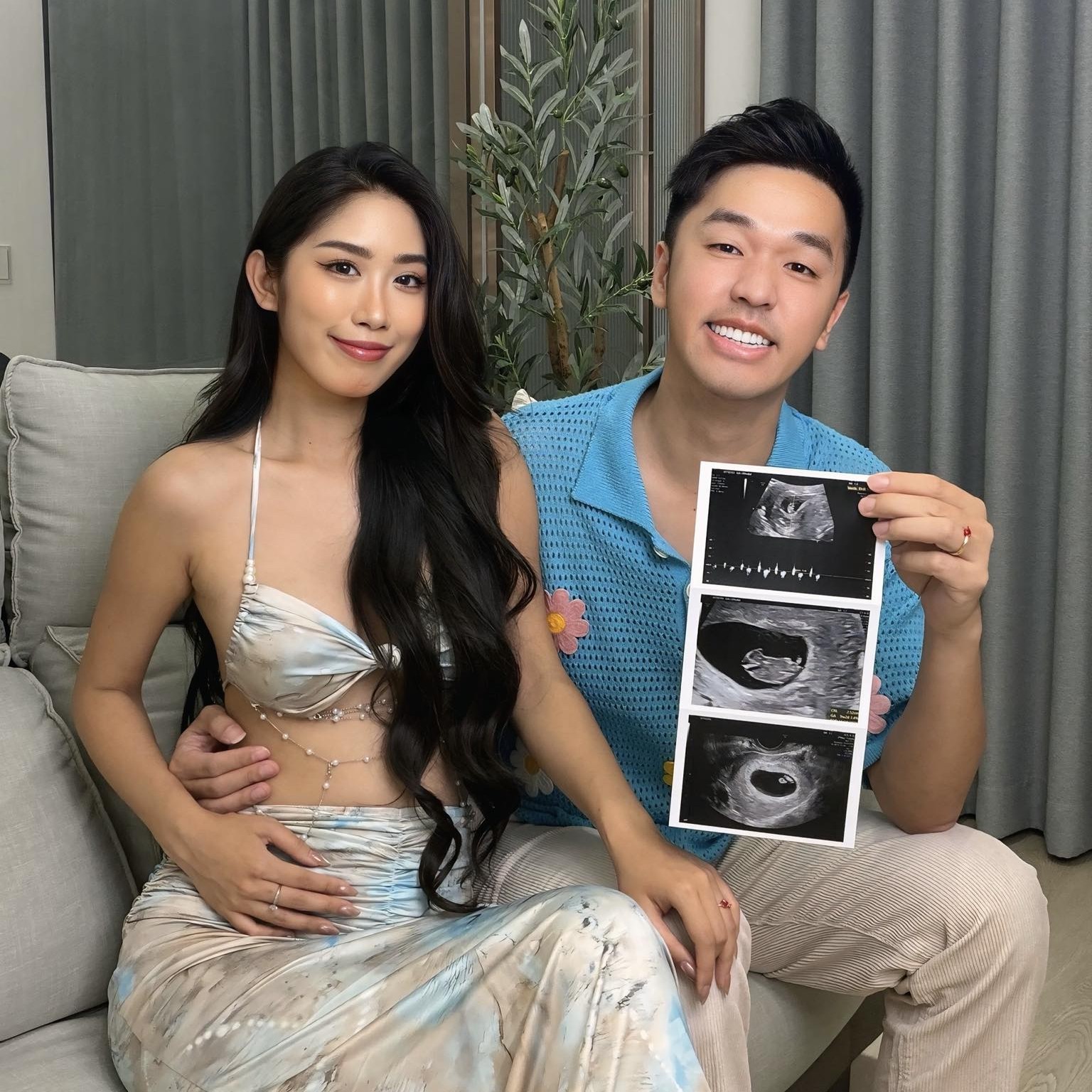 香蕉與老婆宣布懷孕。(圖/翻攝香蕉王俊傑臉書)