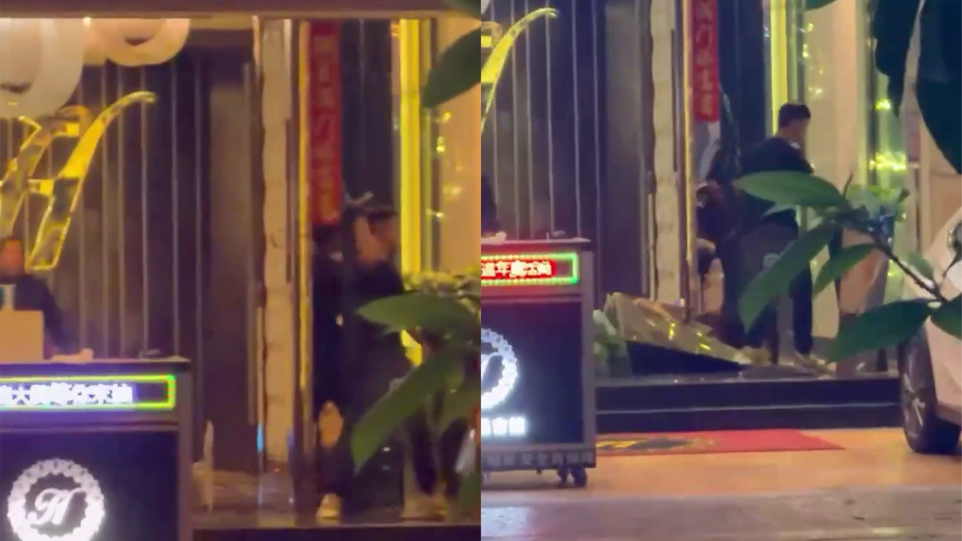 ▲台南雙煞上酒店被冷漠爆氣! 帶棍棒狠砸酒店遭送辦(圖/翻攝自LINE社群)