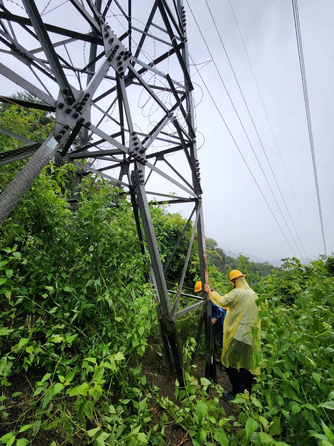南投水里二坪路豪雨坍方逾200人受困　游顥會勘關注電塔安全與供電危機