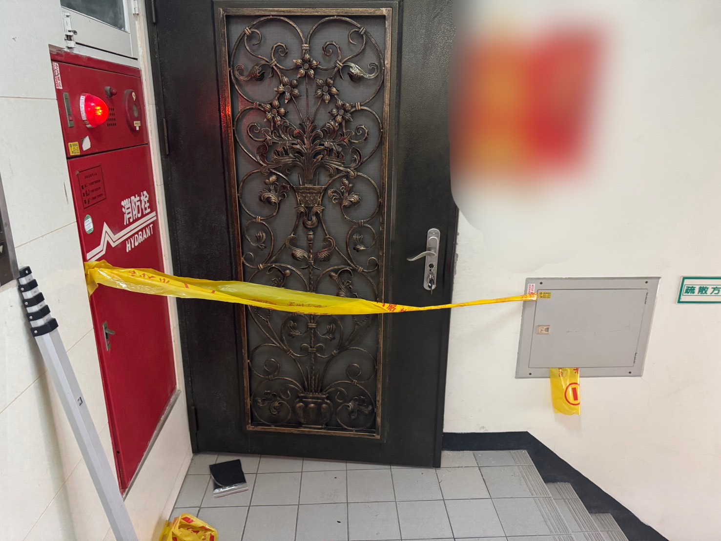 ▲警方獲報到場封鎖現場（圖／記者王俊勝 翻攝）